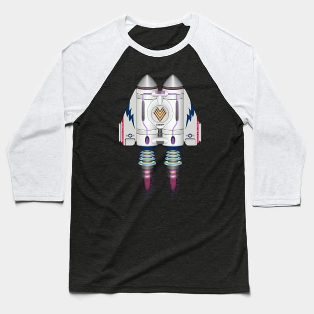 Space Force Jet Pack Baseball T-Shirt by SunGraphicsLab